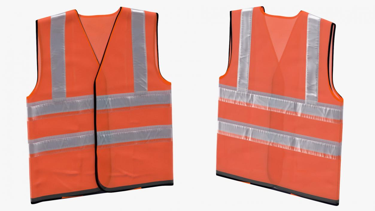 3D model Orange Hi Vis Safety Vest