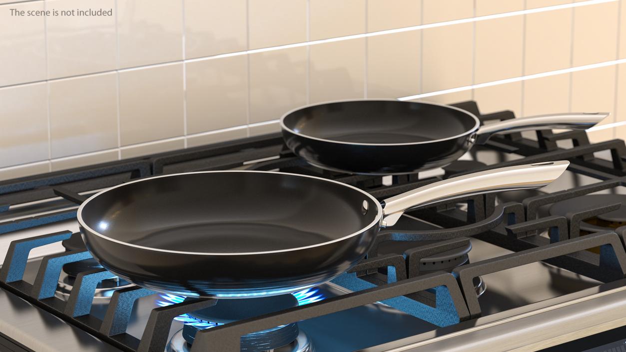 Frying Pan Set 3D model