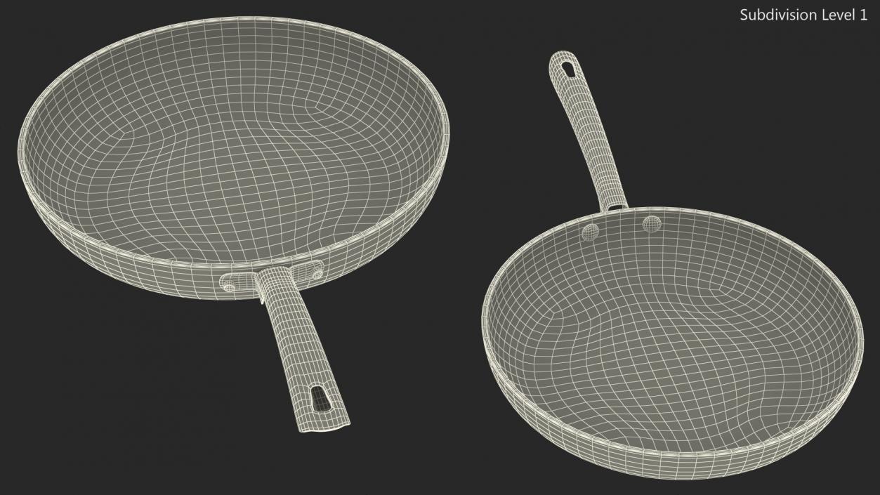 Frying Pan Set 3D model