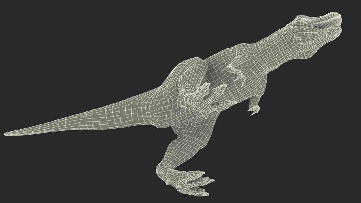 Tyrannosaurus Rex Skeleton with Skin Walking Pose 3D model