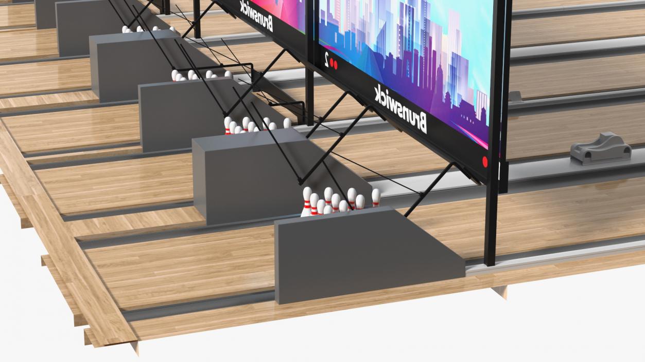 3D Bowling Alley Lane model