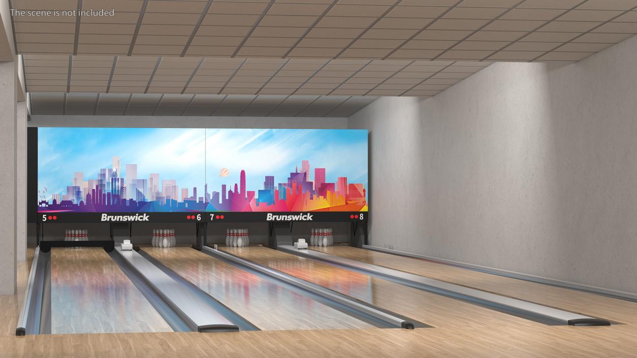 3D Bowling Alley Lane model