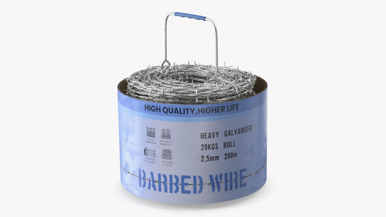 3D Barbed Wire in Cardboard Packaging with Handle