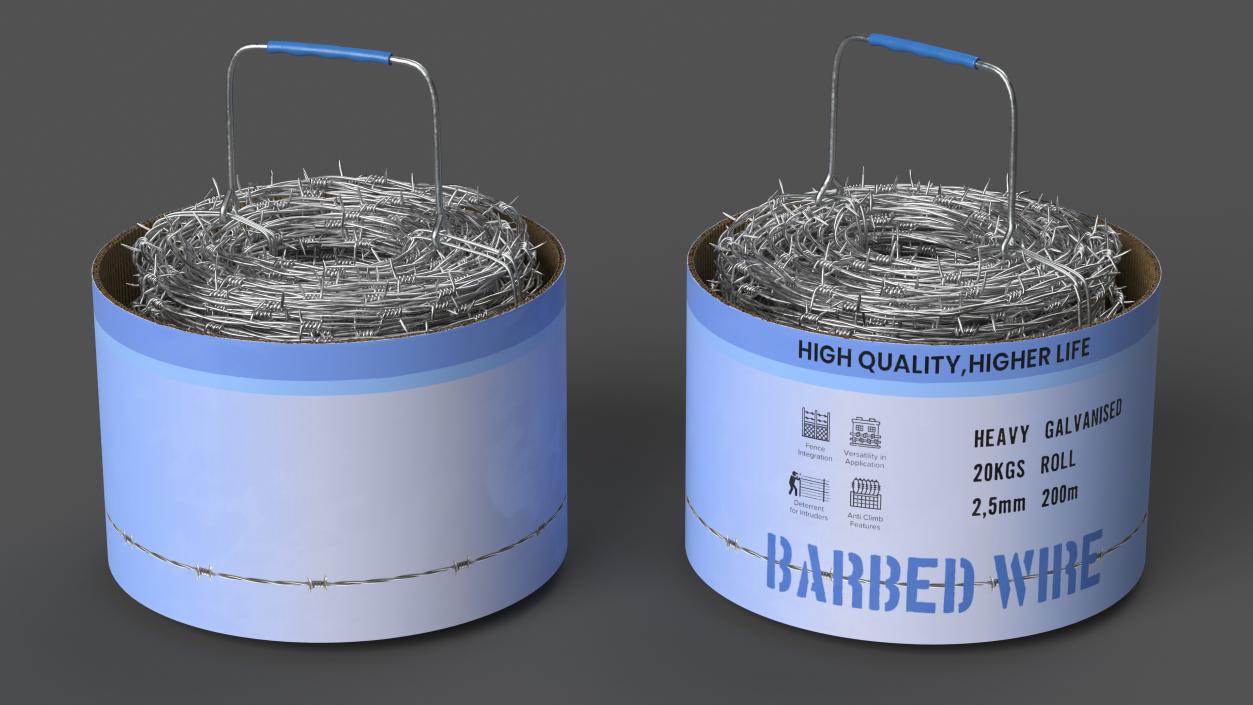 3D Barbed Wire in Cardboard Packaging with Handle