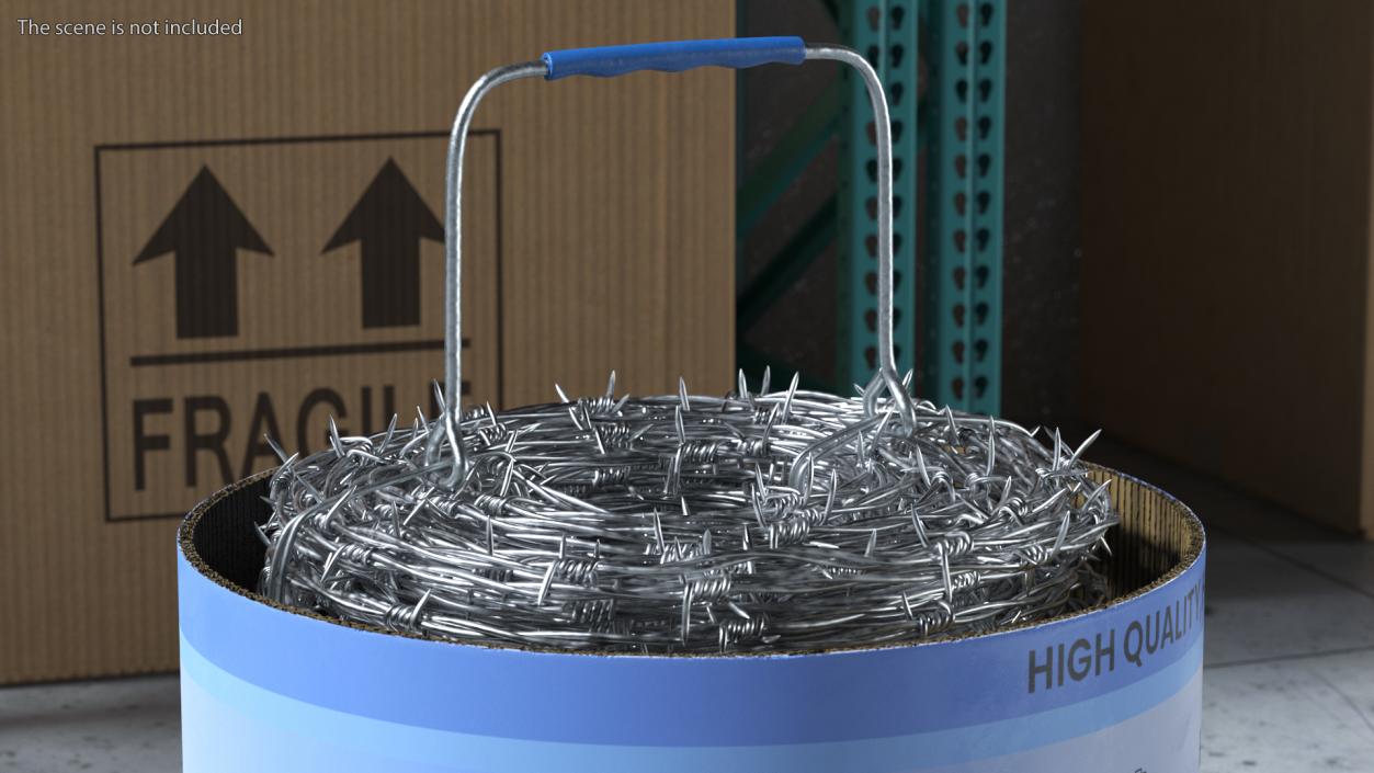 3D Barbed Wire in Cardboard Packaging with Handle