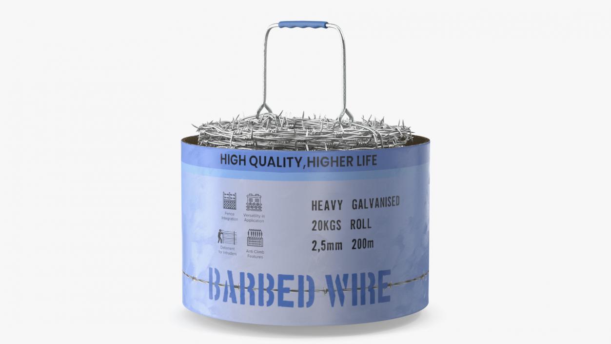 3D Barbed Wire in Cardboard Packaging with Handle