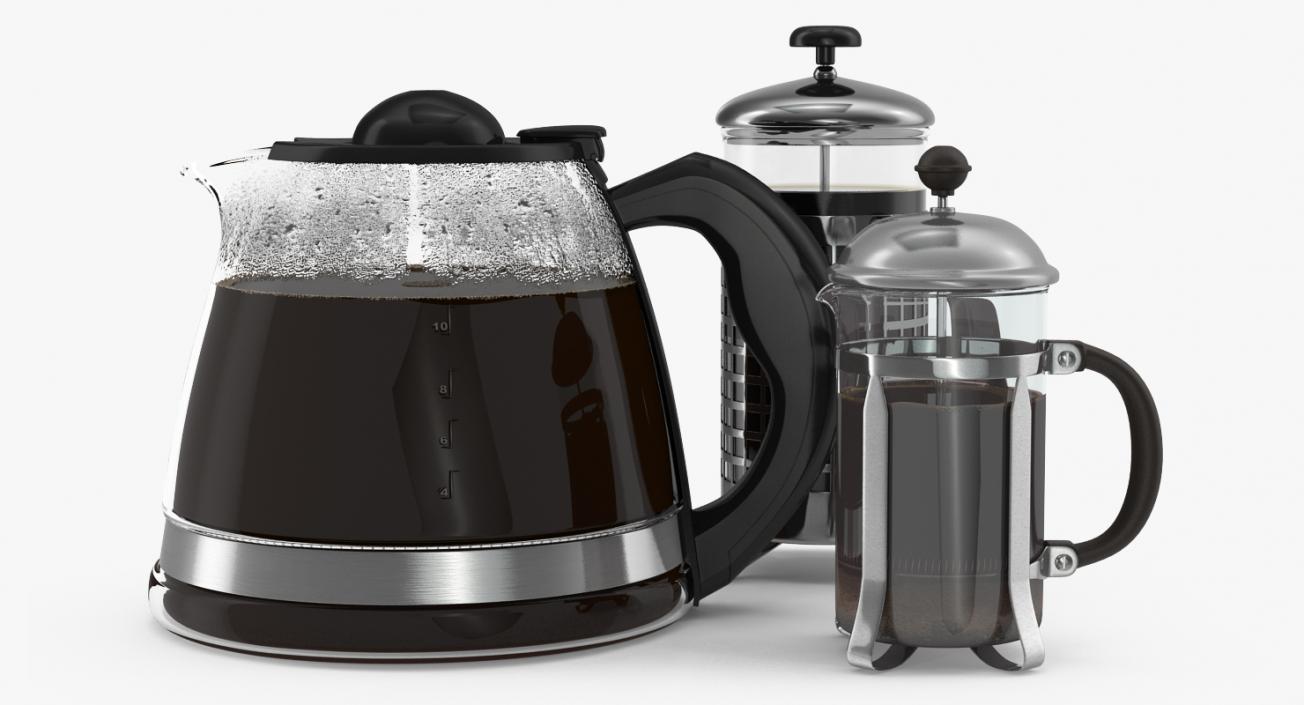 3D Coffee Pots with Coffee Collection 2