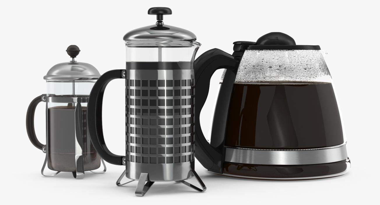 3D Coffee Pots with Coffee Collection 2