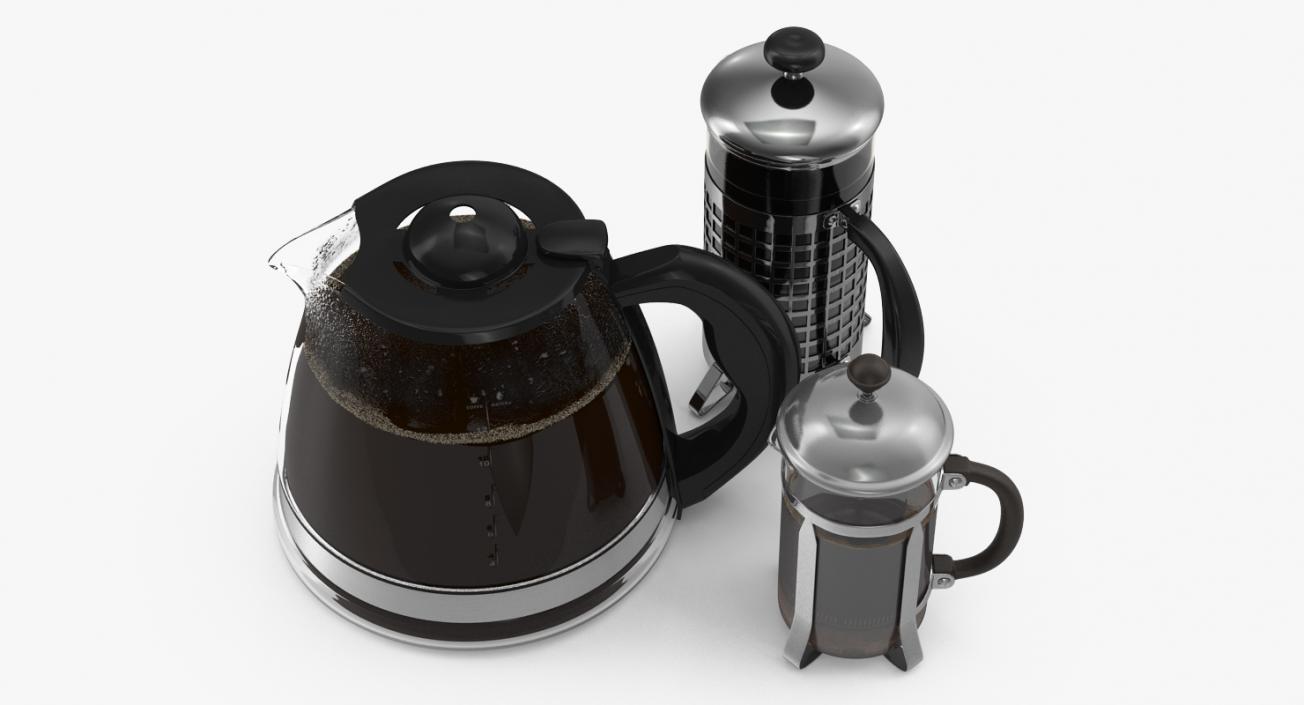 3D Coffee Pots with Coffee Collection 2