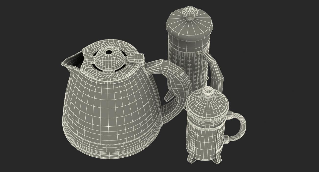 3D Coffee Pots with Coffee Collection 2