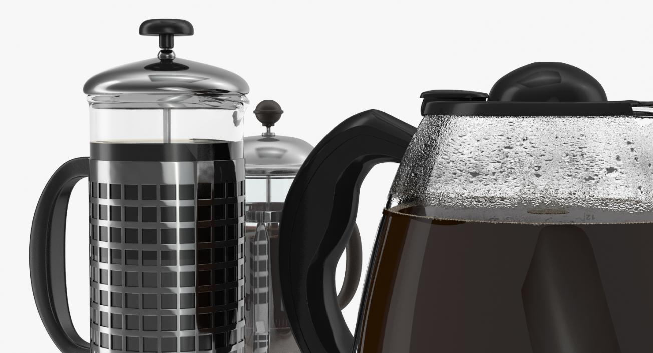 3D Coffee Pots with Coffee Collection 2