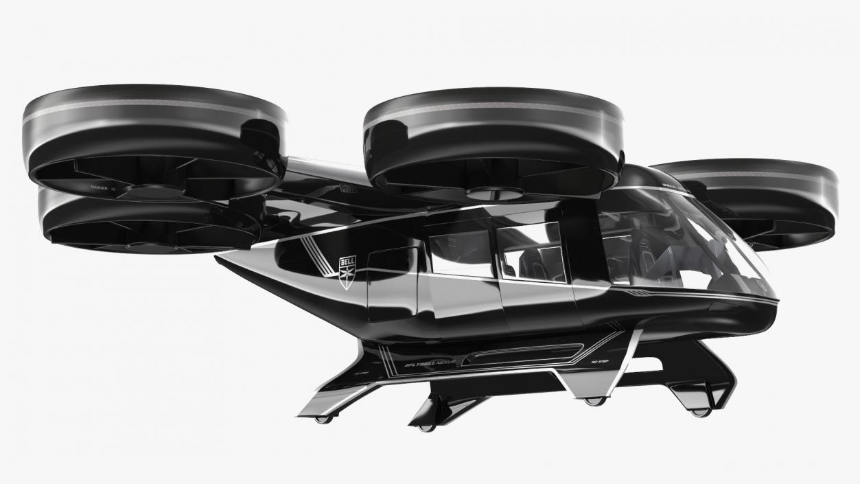 Flying Taxi Bell Nexus Rigged 3D model