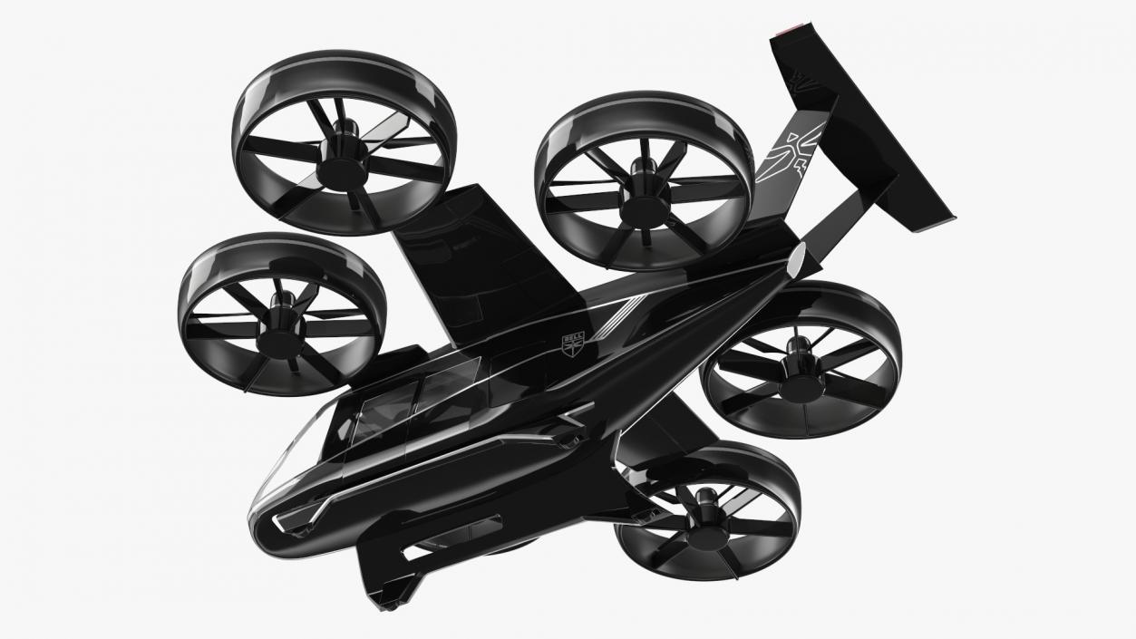 Flying Taxi Bell Nexus Rigged 3D model