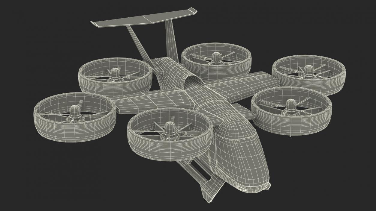 Flying Taxi Bell Nexus Rigged 3D model