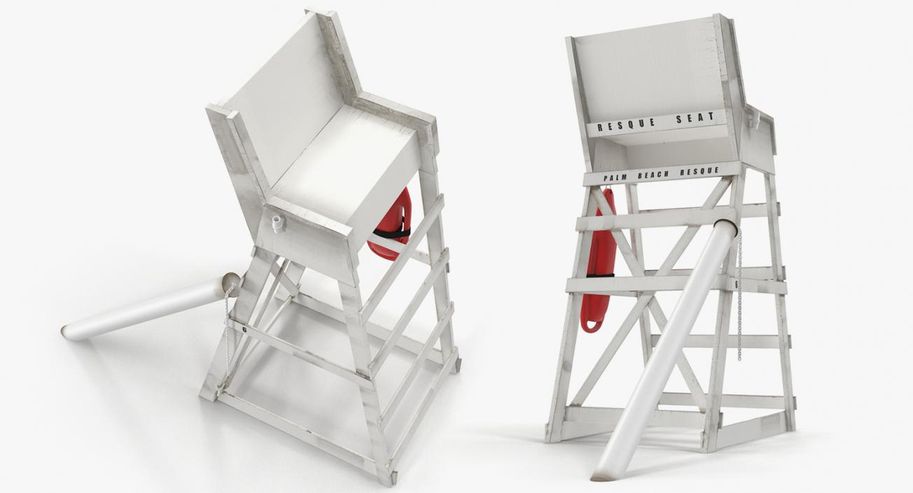 Lifeguard Chairs Collection 3D