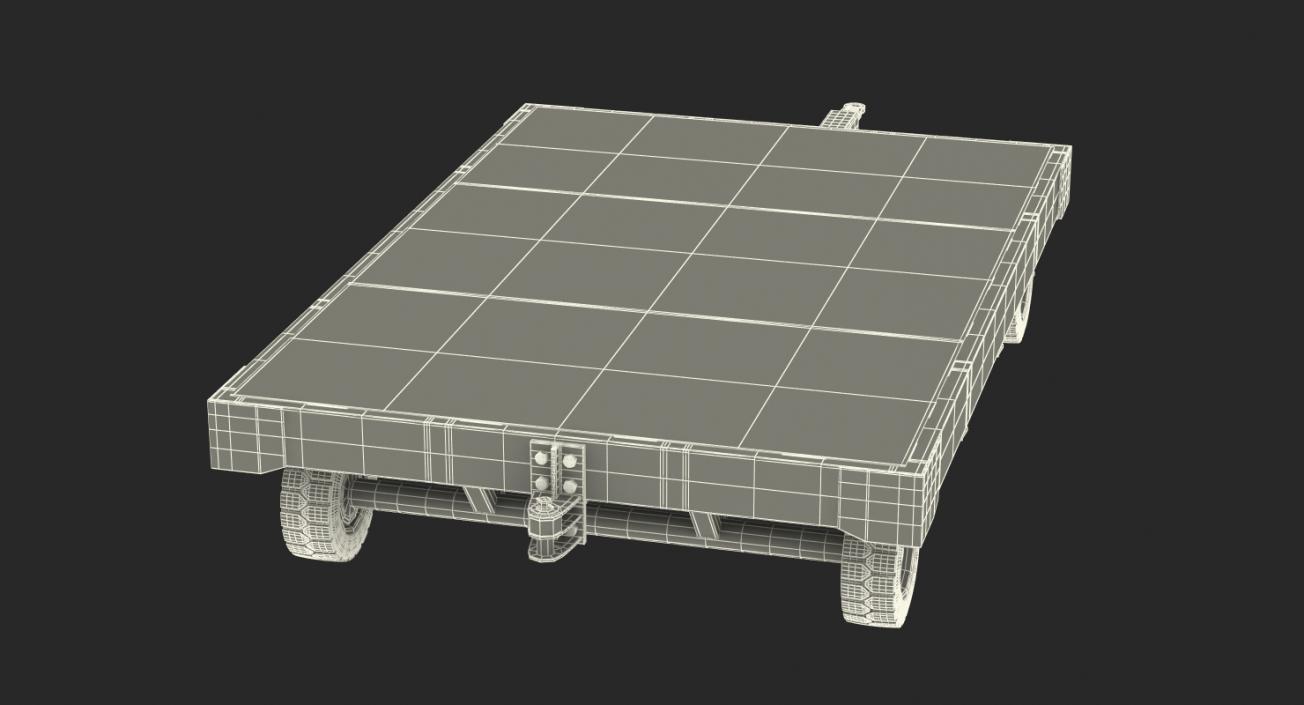 3D Airport Baggage Trailer model