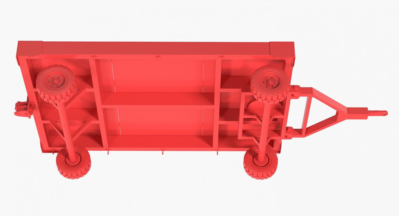 3D Airport Baggage Trailer model