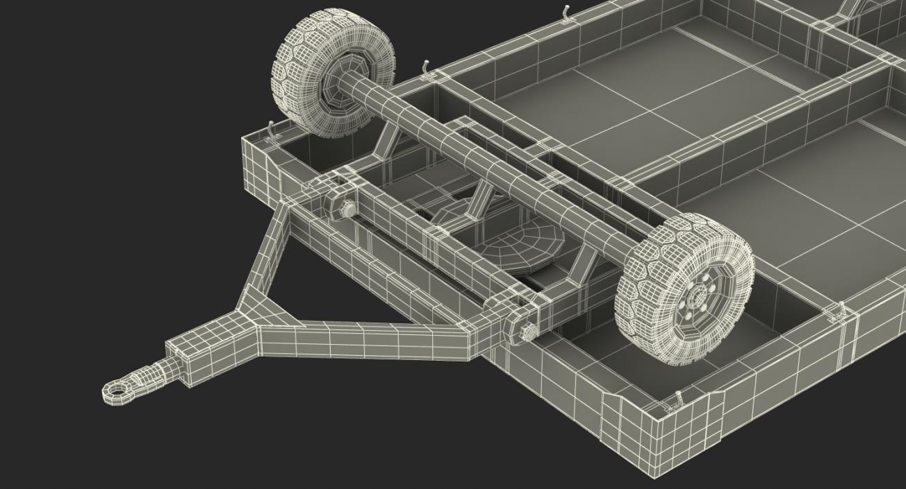 3D Airport Baggage Trailer model