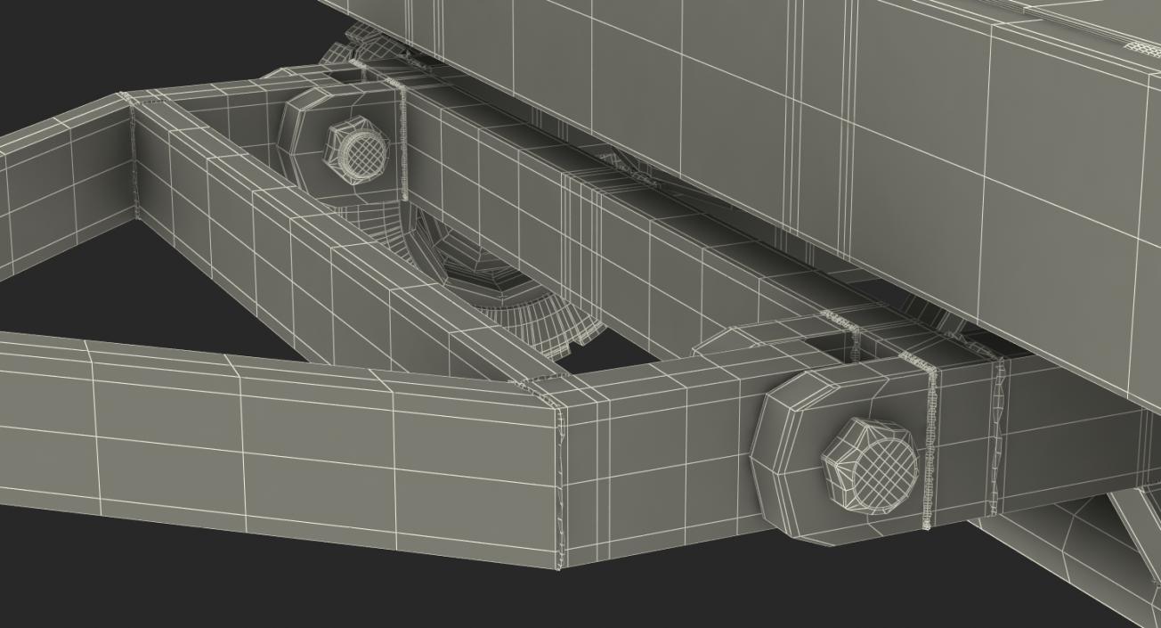 3D Airport Baggage Trailer model