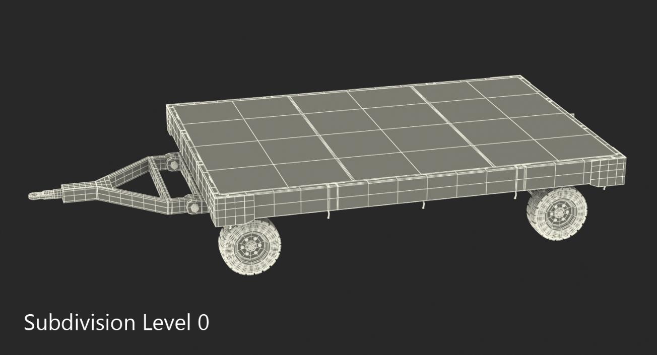 3D Airport Baggage Trailer model