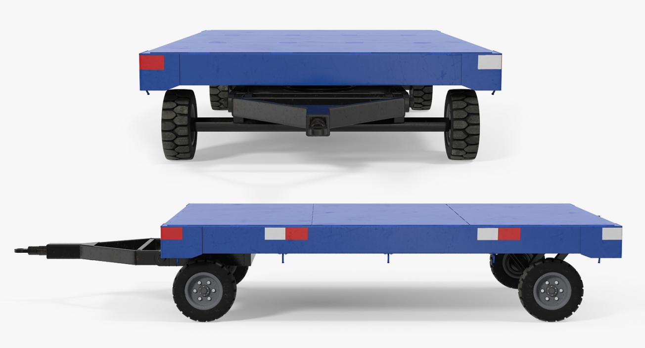 3D Airport Baggage Trailer model