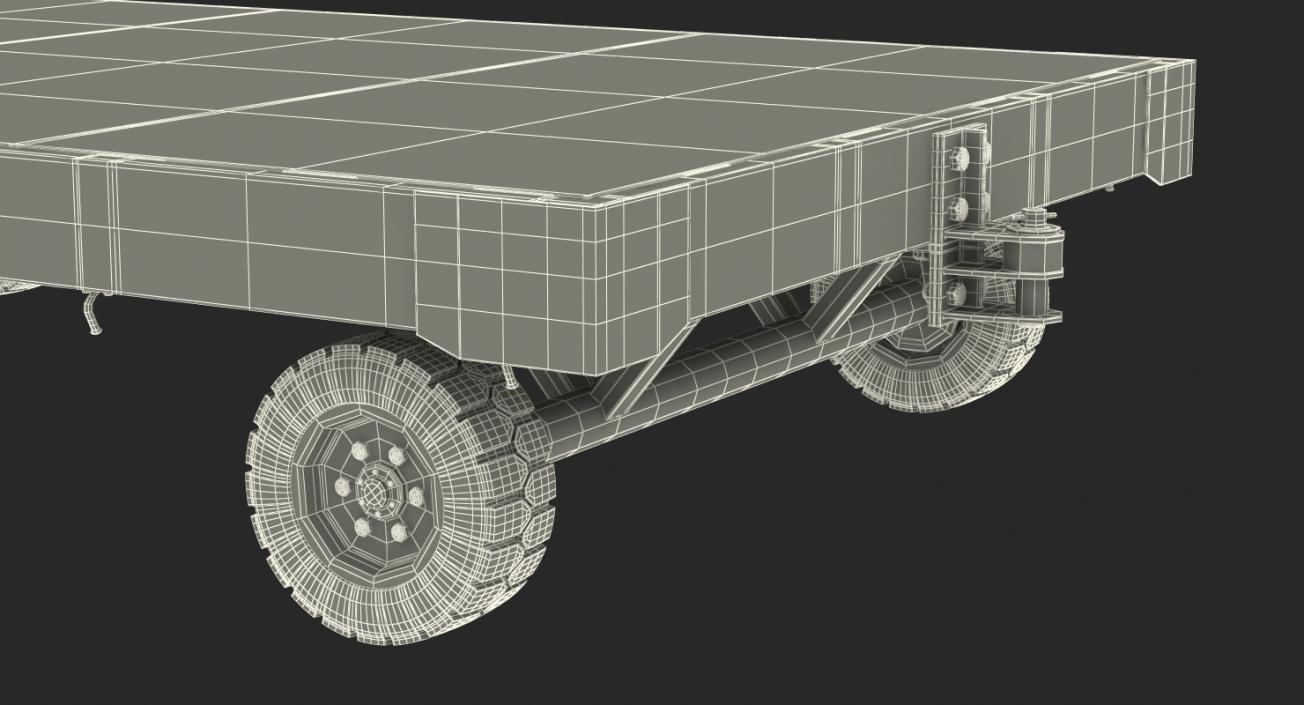 3D Airport Baggage Trailer model