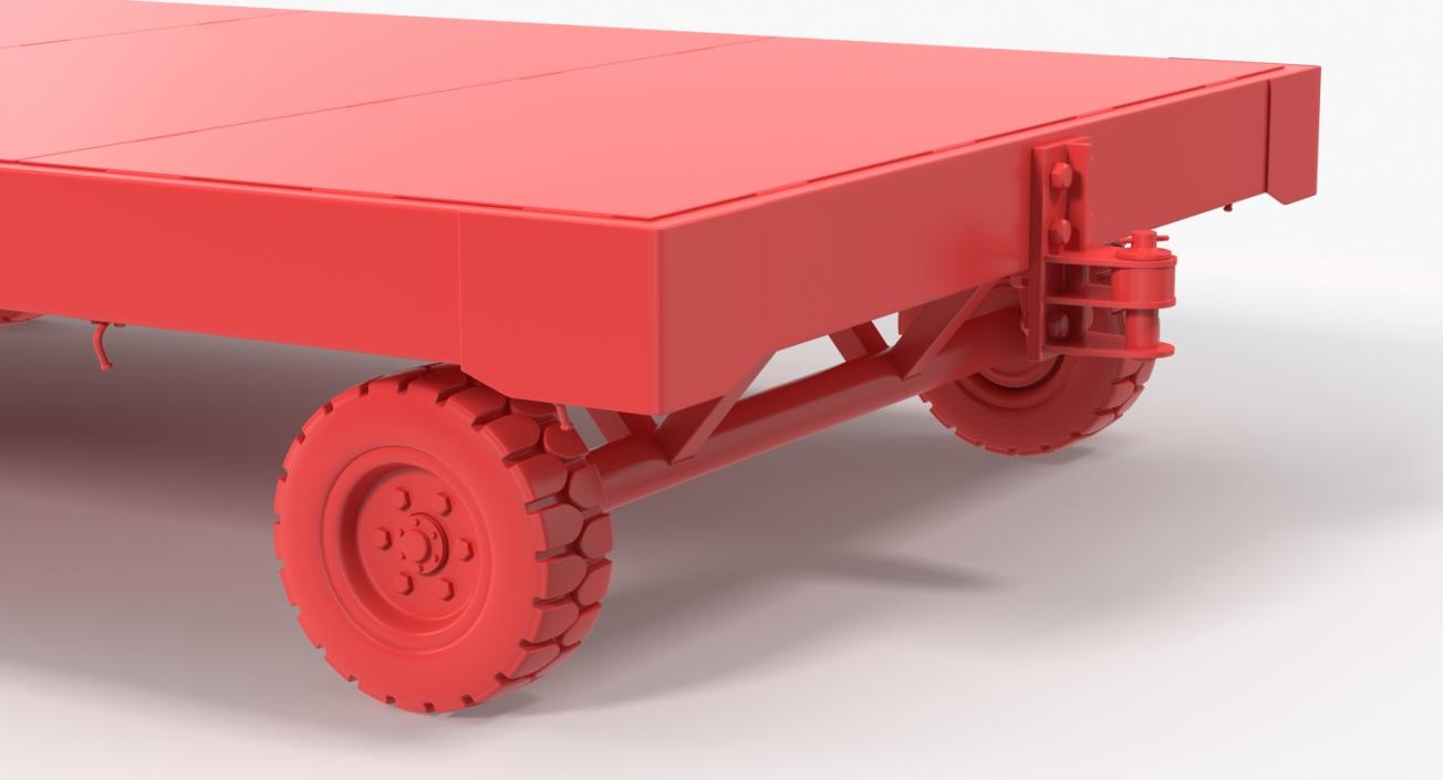 3D Airport Baggage Trailer model