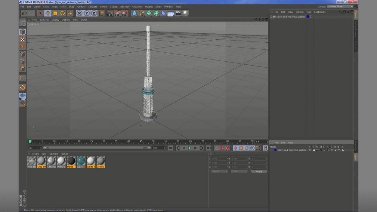 Spire and Antenna System 3D model