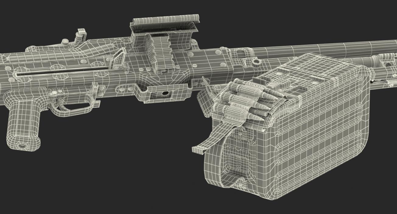 Machine Gun PKM Ammunition Box Detached 3D model