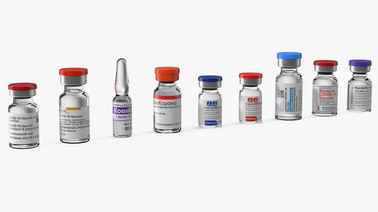 3D model Covid19 Vaccines Set