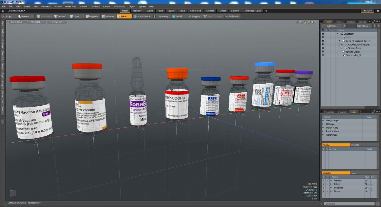 3D model Covid19 Vaccines Set