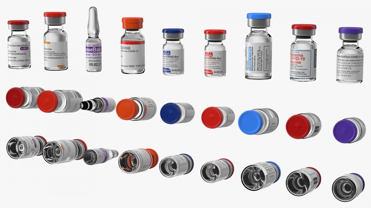 3D model Covid19 Vaccines Set