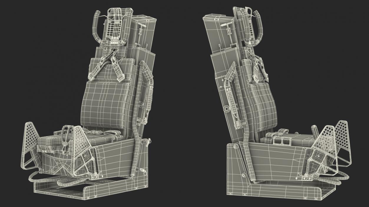 3D Ejectable Airplane Seat ACES FIVE model