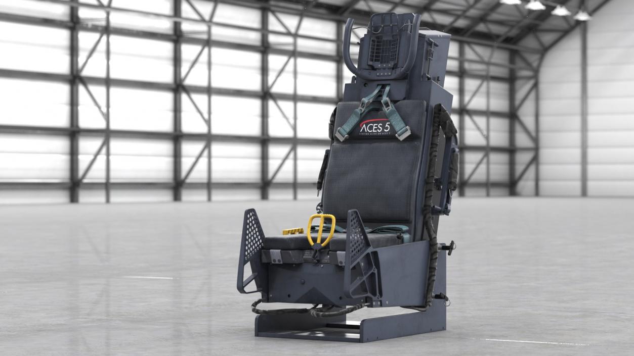 3D Ejectable Airplane Seat ACES FIVE model