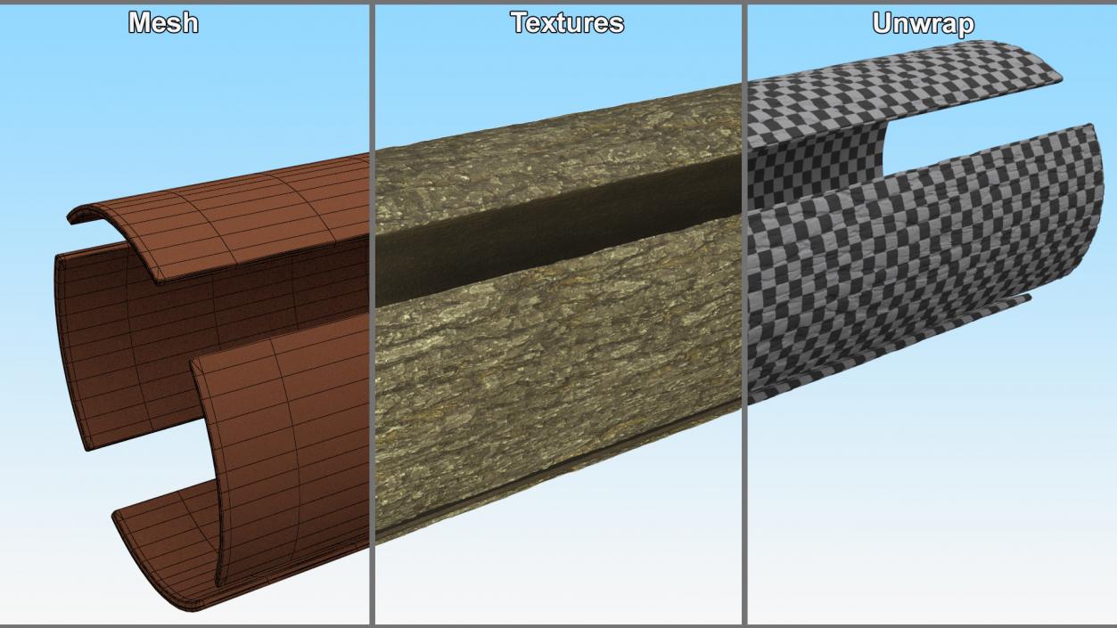 Structure of Wood Bark 2 3D model