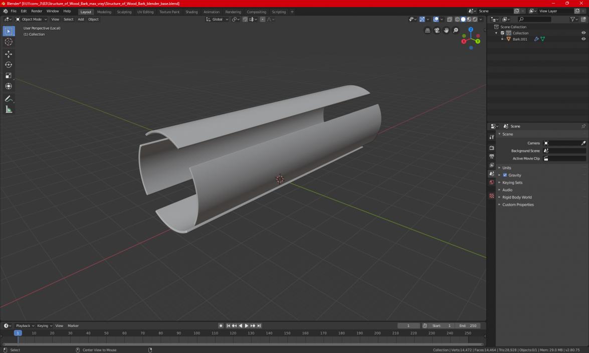 Structure of Wood Bark 2 3D model