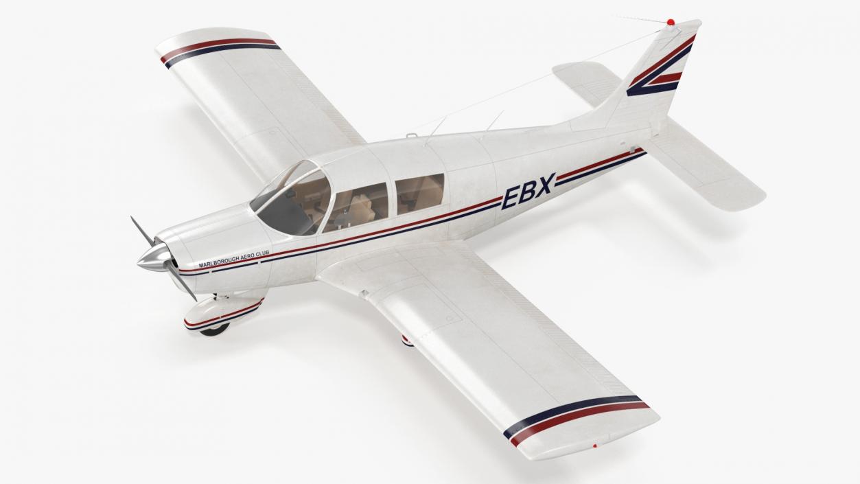 3D Single Engine Propeller Aircraft Piper PA-28 Cherokee model