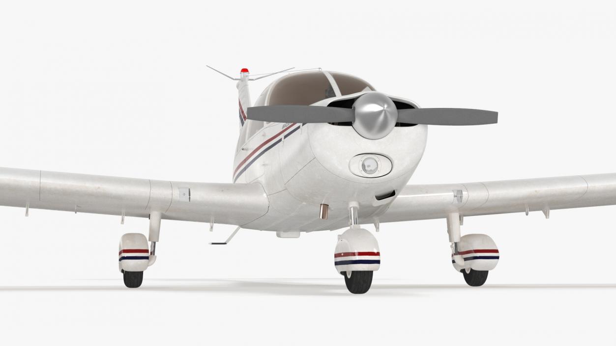 3D Single Engine Propeller Aircraft Piper PA-28 Cherokee model