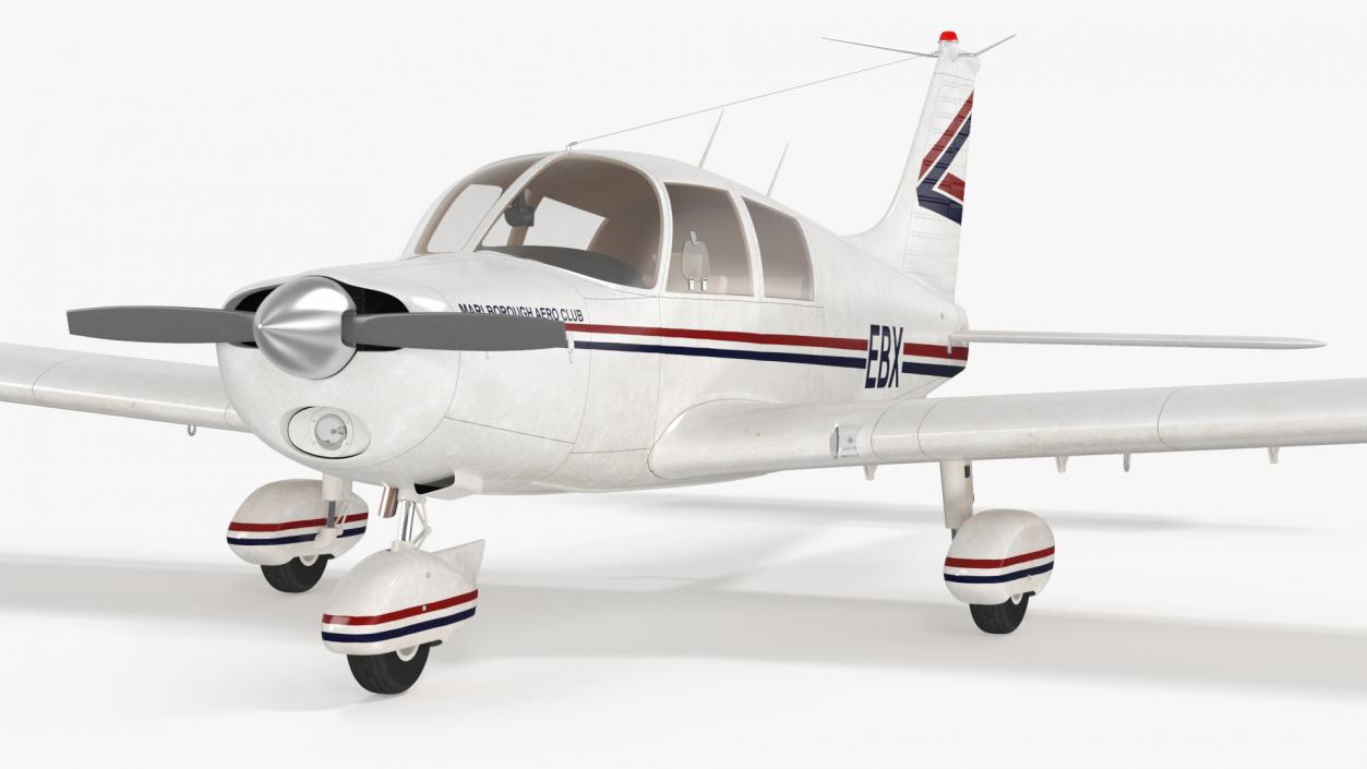 3D Single Engine Propeller Aircraft Piper PA-28 Cherokee model