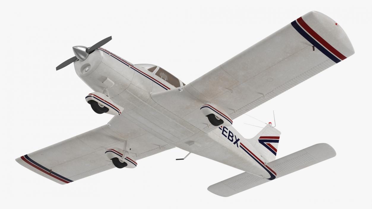 3D Single Engine Propeller Aircraft Piper PA-28 Cherokee model