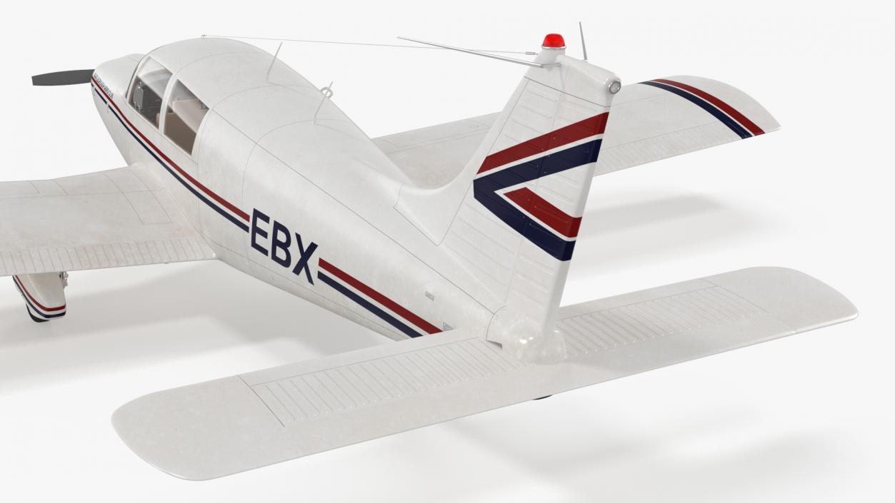 3D Single Engine Propeller Aircraft Piper PA-28 Cherokee model