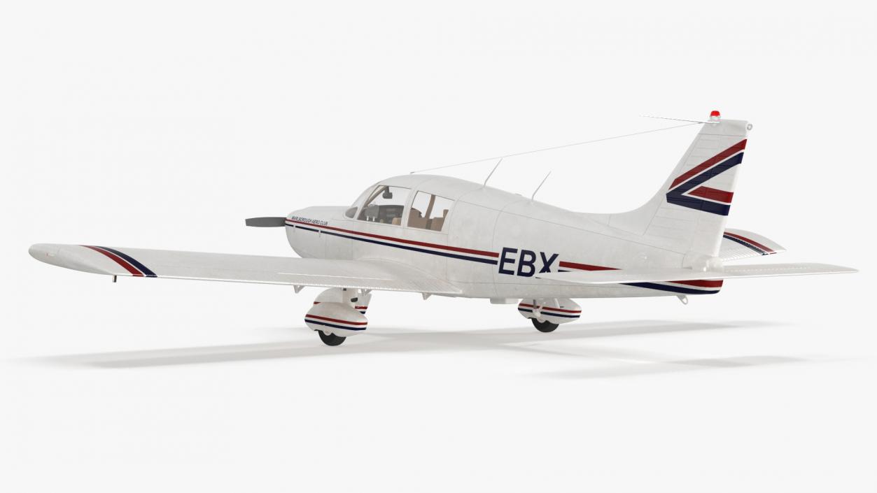 3D Single Engine Propeller Aircraft Piper PA-28 Cherokee model