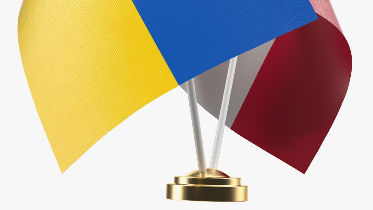 3D model Table Flags Ukraine and Poland