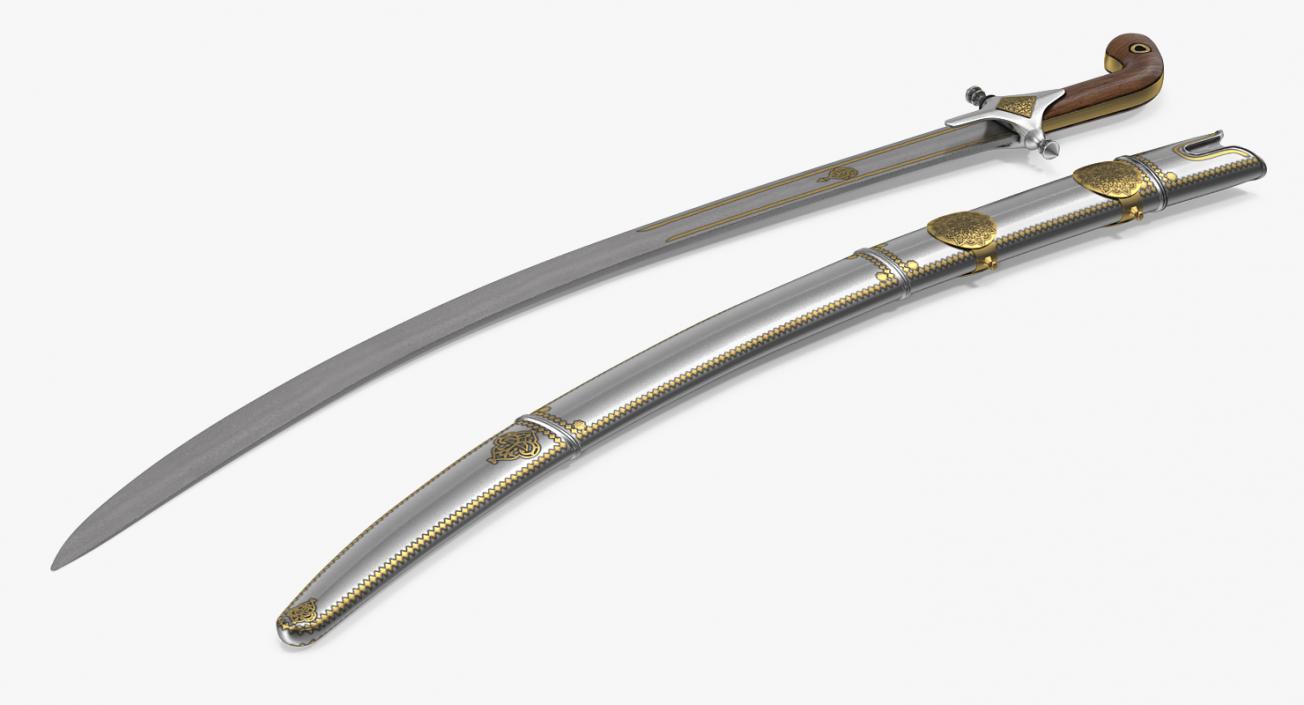 Arab Saif Sword with Sheath 3D