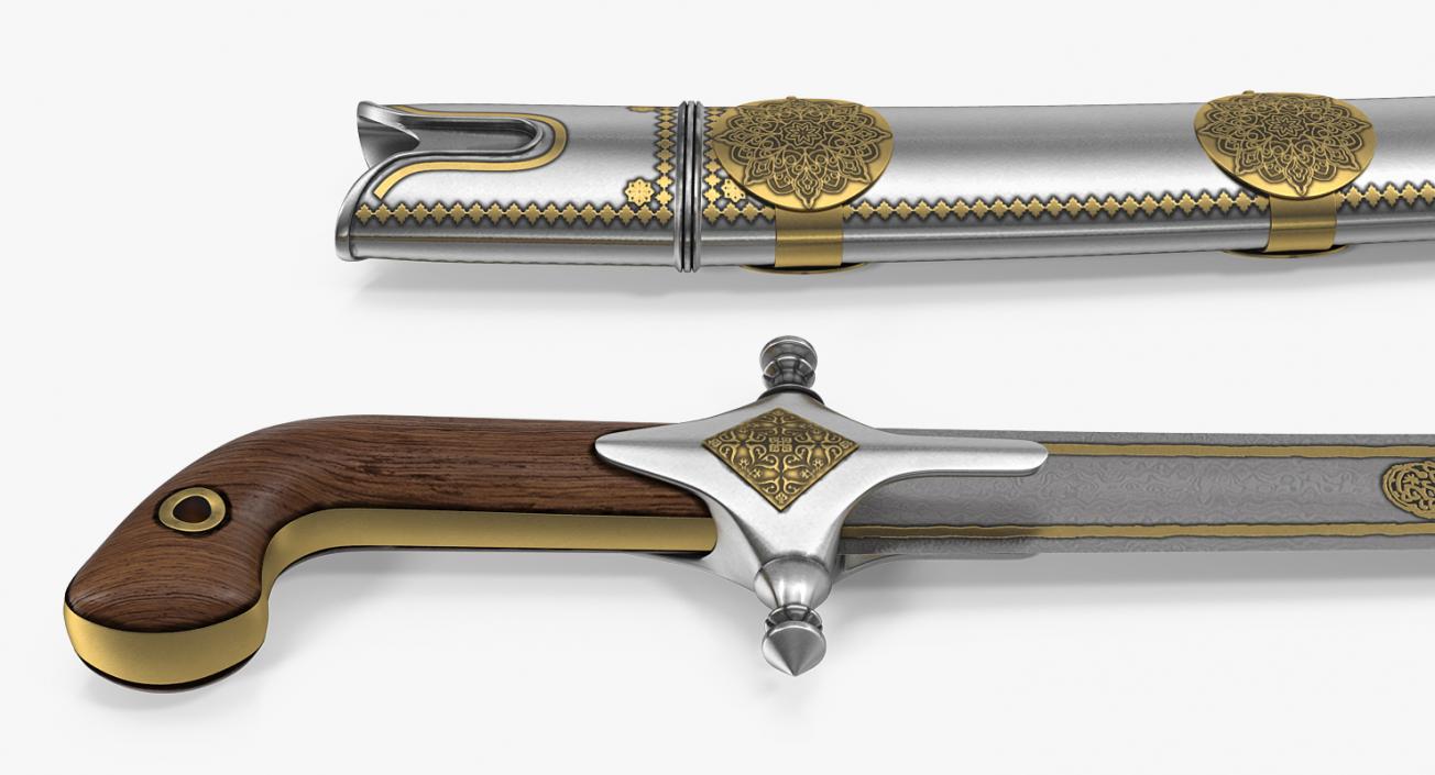 Arab Saif Sword with Sheath 3D