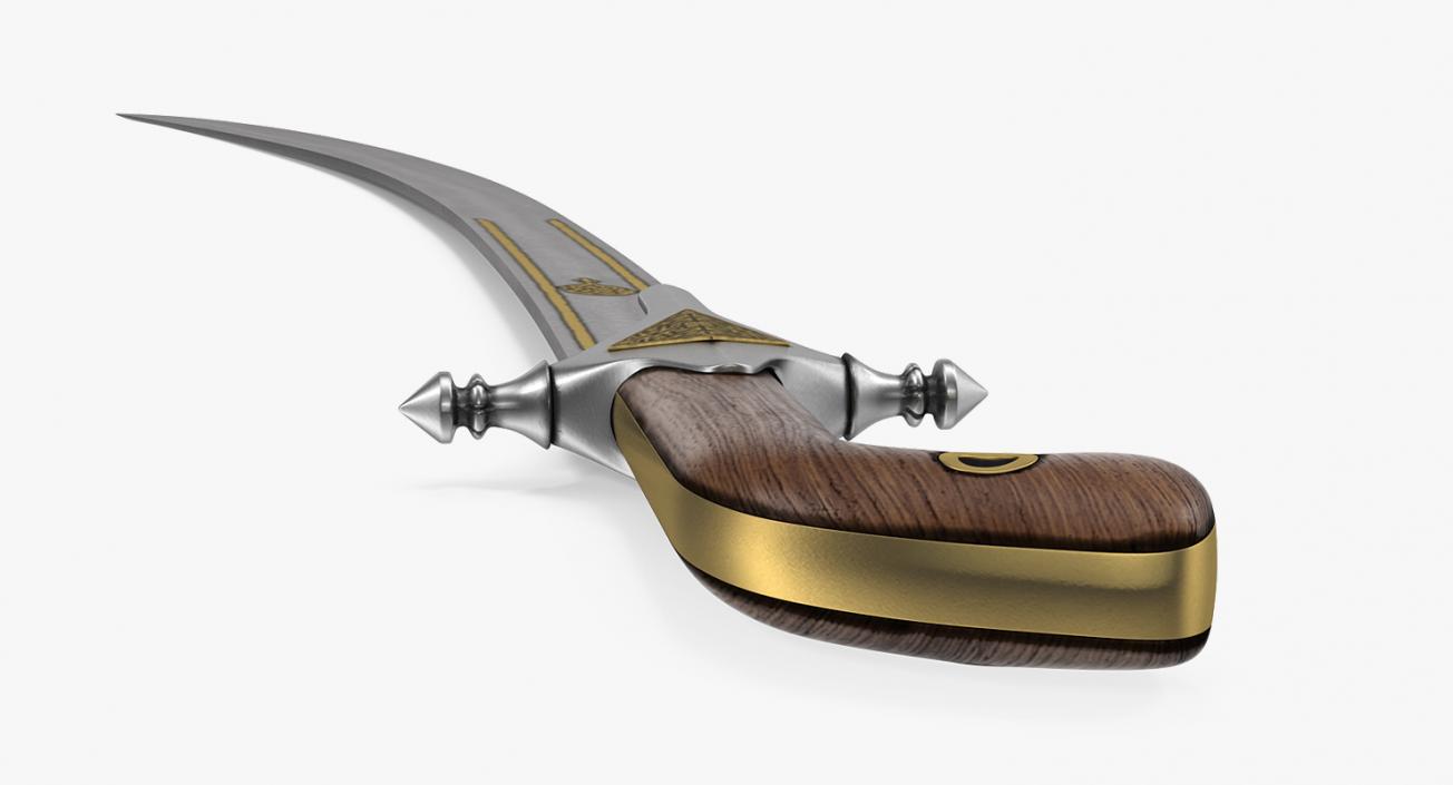 Arab Saif Sword with Sheath 3D