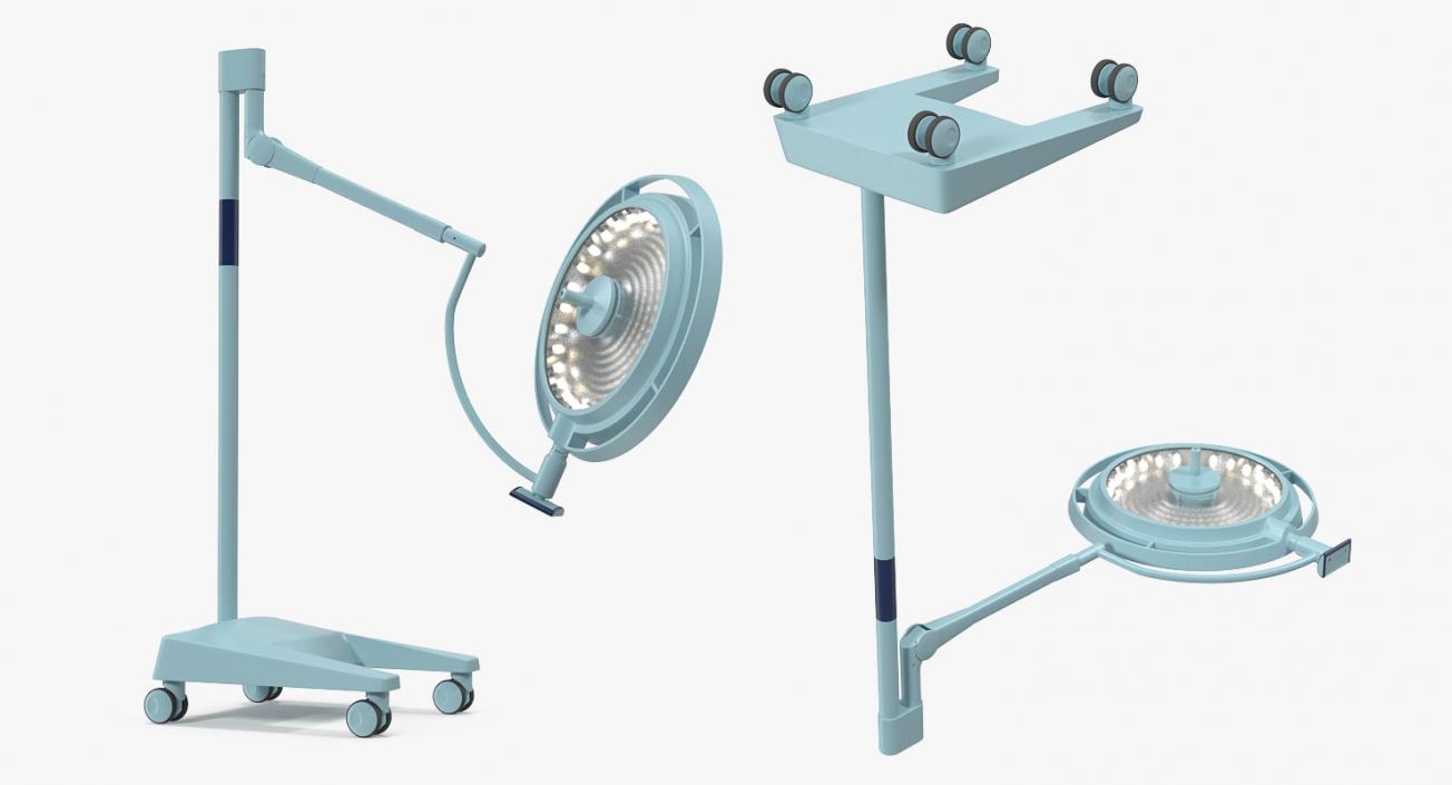 3D Modular Surgical Light System Rigged