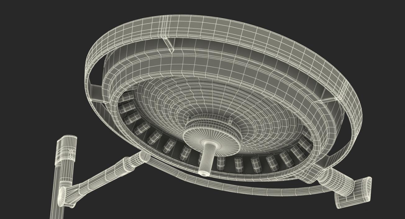 3D Modular Surgical Light System Rigged