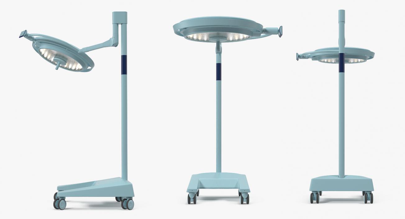 3D Modular Surgical Light System Rigged