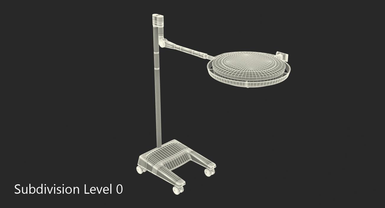 3D Modular Surgical Light System Rigged